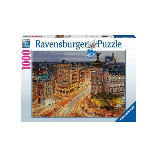 Puzzle Ravensburger Gran Via Madrid Noapte - 1000 piese