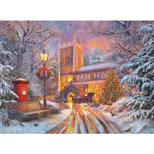 Ravensburger Puzzle mit 500 Teilen, leuchtendes Weihnachtsmotiv, Bild des fertigen Puzzles