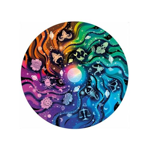 Közelkép a Ravensburger Circle Colors Zodiákus 500 darabos kör alakú puzzle-ről
