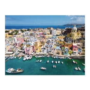 Vista su Procida, farebné talianske mesto pri mori, puzzle - Ravensburger Puzzle