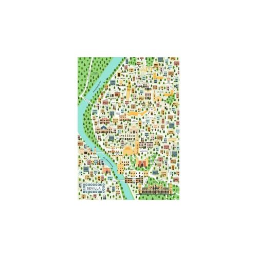 Sevilla Várostérkép Puzzle Kép