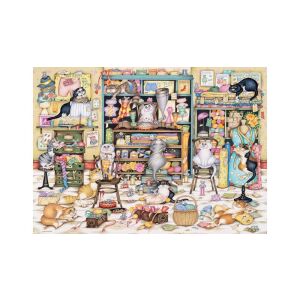 Ravensburger Őrült Macskák Kirakó, 1000 darab, macskák egy rövidáru boltban - Ravensburger