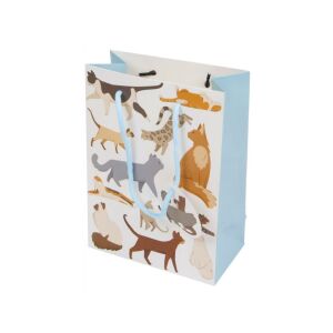 Papírtasak Macskák sacou cadou cu design de pisici, 17x9x23 cm - Nonbrand Pungi cadou