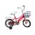 BM-X 12-Zoll Rotes Kinderfahrrad mit Korb und Stützrädern