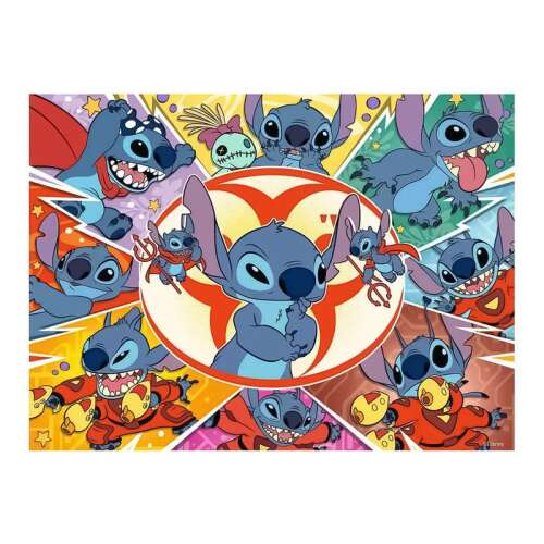 Stitch Puzzle, 100 Teile, Ravensburger Marke, XXL Größe, zeigt Stitch in verschiedenen Posen