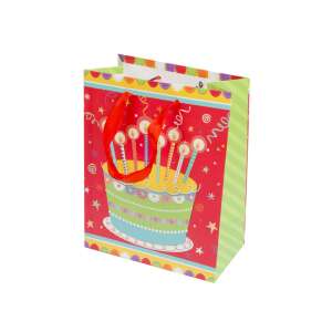 Pungă cadou de ziua de naștere cu design de tort, 18x23cm - Nonbrand Pungi cadou