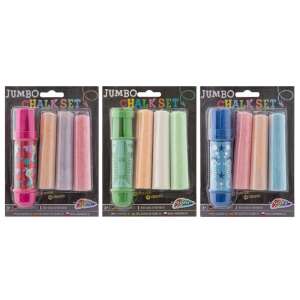 Jumbo sada kried s 3 kriedami a držiakom, s farebným vzorom - Pomôcky na kreslenie