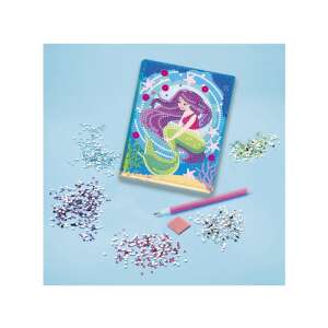 DIY комплект Totum Diamond Painting Journal Русалка и диаманти, завършен дневник с дизайн на русалка - Пъзел с диамантено око