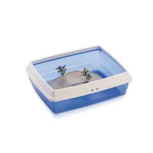 FOP Teknős Terrárium "Kréta" Kerettel, 42 x 33 x 14 cm, kék és fehér műanyag terrárium teknősök számára - Hal- & Hüllőtartás