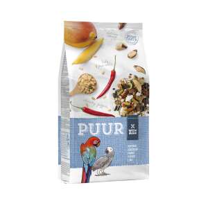 Witte Molen Papagájeledel, Puur Gourmet, 2 kg papagájeleség zsák, mangóval, fenyőmaggal, chilivel, brazil dióval és papagáj képekkel - Madáreleség