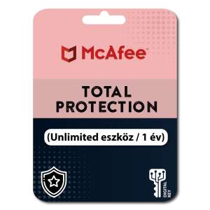 McAfee Total Protection vírusvédelmi szoftver, 1 éves előfizetés korlátlan eszközre - McAfee