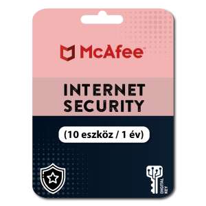 McAfee Internet Security 10 eszköz 1 év digitális kulcs - McAfee