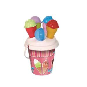 Eiscreme-Sandspielset mit Eimer, Schaufel und Kegeln, perfekt für Kinder zum Spielen im Sand - Strandspielzeug