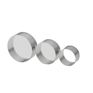 Kerek Tortasütő Gyűrűk 3 db-os Készlet - Set of Round Cake Baking Rings - Baking Mold