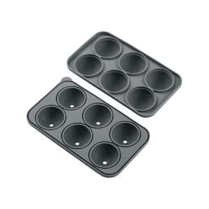 Újrafelhasználható jégkocka forma, 6 nagy jéglabda készítéséhez, szürke szilikon, könnyen tölthető és kiüríthető, tökéletes koktélokhoz és italokhoz - Kozmetikai rendszerező