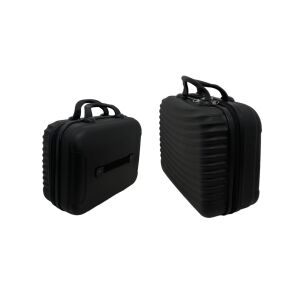 Cosmetic Bag Set, Travel, 2 pcs, 35x25x15 / 30x21x13, black, ABYZ®™ 131532460 - Cosmetic bag