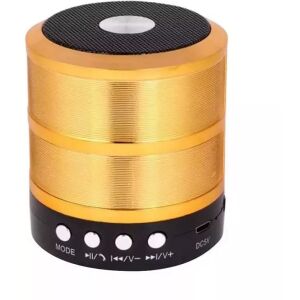 ABYZ Mini Gold Bluetooth Speaker close up - Nonbrand Bluetooth Speaker