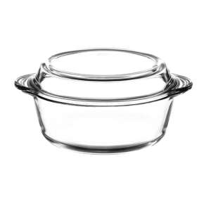 ABYZ®™ 0.84L round heat-resistant glass baking dish with lid - Bakeware