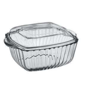 ABYZ Square Heat Resistant Glass Dish with Lid - 232x190 mm - Bakeware