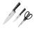 Tefal Ice Force set noževa od 3 dijela s kuharskim nožem, univerzalnim nožem i kuhinjskim škarama