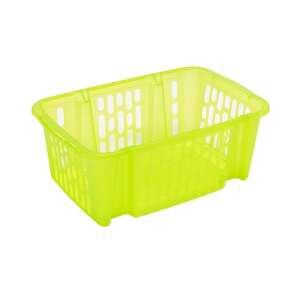 FLAIR 60972 39,5x25,5x15 cm rakatolható tároló kosár, zöld - Tárolódoboz & kosár