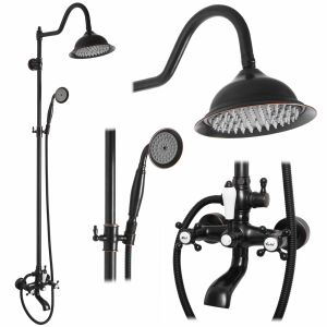 Duschgarnitur REA BERGAMO OLD BLACK 143717373 - Brausegarnitur