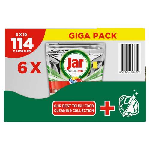 Jar Platinum Plus All-in-One Tablety do Umývačky Riadu, 114 kapsúl, Giga Pack