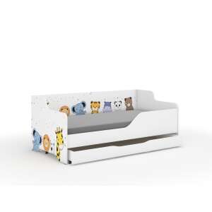 LILU gyerekágy laminált fronttal és oldallal 160x80cm matraccal és ágyneműtartóval - mini zoo 36521316 Ifjúsági ágy