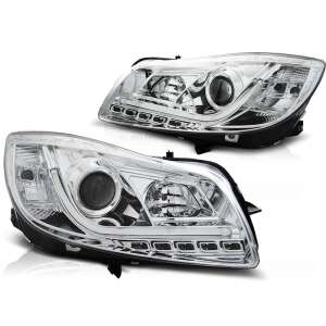 Opel Insignia 2008-2012 Króm Tube Lights Első Lámpa - Autólámpa