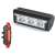 Bicycle front and rear light set with USB charging, 3 LED front light, 3 LED rear light, black