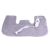 Flat lay of electric neck and shoulder heating pad with remote