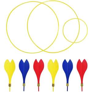 Enero kültéri ügyességi dart játék gyerekeknek, 3 gyűrű és 6 nyíl szett - Darts