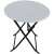 Saska Garden white folding balcony table 60x72cm, round table with black metal frame, perfect for small spaces
