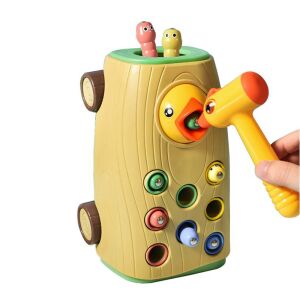 Közelkép a mágneses fakopáncs etetős játékról - Nonbrand Interaktív gyerek játék