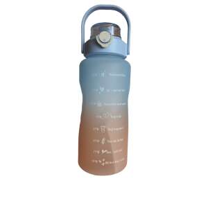 2 Litrowa Butelka Motywacyjna z Wskaźnikiem Czasu, Niebieska i Pomarańczowa, Tritan, na Siłownię, Fitness, Podróże, Szkołę, Sport - Kulacs