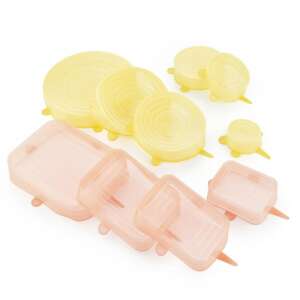 Set mit 10 wiederverwendbaren und anpassbaren Silikon-Lebensmitteldeckeln, InnovaGoods Lilyd, mehrfarbig - Koch- & Backgeschirr