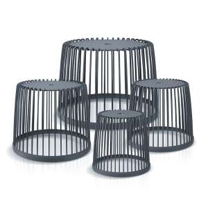 Prosperplast CLUBO Tárolókészlet - 4 db Antracit Kosár