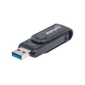 Manhattan 24-in-1 USB 3.0 Kartenleser, schwarz, SDXC, SDHC, Micro SD, MMC, unterstützt mehrere Speicherkarten - Kartenleser