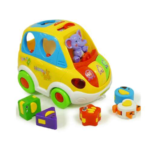HolaToys Smart Bus toy car with animal shapes, lights and sounds