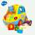 HolaToys Smart Bus toy car with animal shapes, lights and sounds, back view