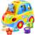HolaToys Smart Bus toy car with animal shapes, lights and sounds, back view