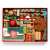 Zig & Go Action-Reaction 48 piece wooden marble run building set contents, showing all the pieces