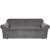 Grey sofa cover for 3 seater sofa, velvet look, easy to fit, machine washable