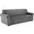 Grey sofa cover for 3 seater sofa, velvet look, easy to fit, machine washable