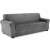 Grey sofa cover for 3 seater sofa, velvet look, easy to fit, machine washable