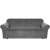 Grey sofa cover for 3 seater sofa, velvet look, easy to fit, machine washable