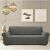 Universal gray velvet sofa cover in living room setting