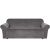Gray velvet sofa cover for standard 3-seater sofa