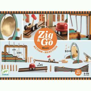 Pályaépítő készlet, Zig and Go Djeco Music, 52 db 100286331