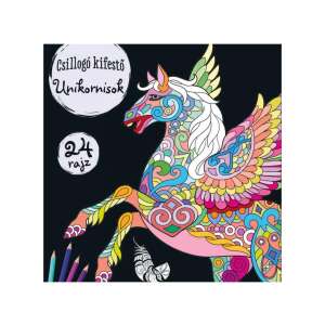 Unikornis Színező - 24 kép - Csillogó lakkréteggel
